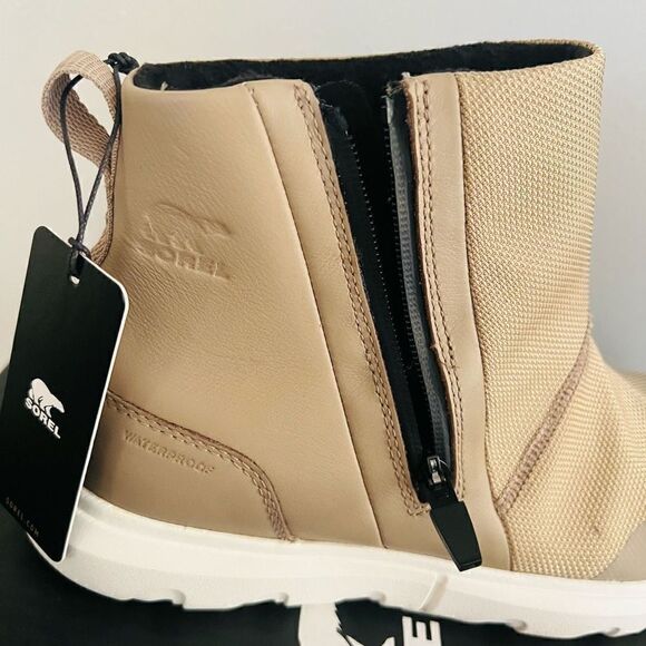 SOREL Explorer II Waterproof Bootie, Lightweight Taupe Sea Salt, Size 9.5, NWT - Picture 7 of 17